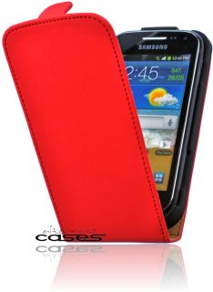 Premium Flip Handy Tasche rot Samsung S7562 Galaxy S Duos Case Cover