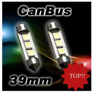 2x Soffitte Can Bus 3 SMD LED Canbus Sofitte Xenon c5w