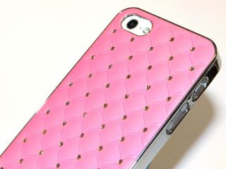 iPhone 5 STraSS BlinG Chrom LOOK COVER hard CASE HÜLLE schale tasche