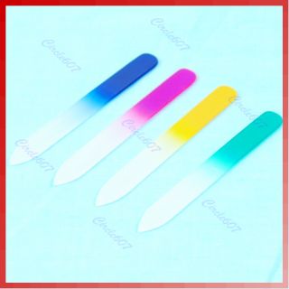 Cyrstal Glass Nail File Set Assorted Color Manicure