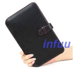 Leder Tasche für Archos 7 Home Tablet V2 schwarz black Case Etui