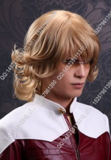 New TIGER& BUNNY BARNABY BROOKS JR. Short Curly Cosplay Party Hair