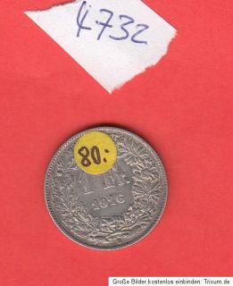 SCHWEIZ 1 Franken 1916, recht gute Erhaltung, ungesäubert (4732