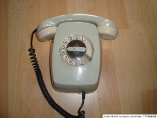 altes Posttelefon FeWap 611 1   Wandtelefon grau TOP