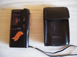 Sony M 627V Microcassette Recorder, Diktiergerät mit Etui Analog Top