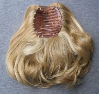Haarteil für Hochsteckfrisur zweiteilige Haarverdichtung mit Kämmen