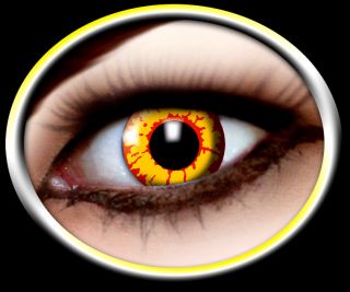 Gothic Larp Halloween Kontaktlinsen Linsen Ork Eye gelb Jahreslinsen