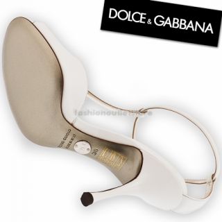 Dolce&Gabbana 626 Damen Schuhe High Heels Leder Weiß dg