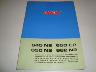 1969 FIAT 645 N2 650 E2/N2 662 N2 BODYWORK CATALOG