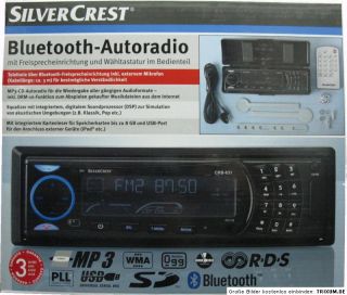 Silvercrest /CD/Bluetooth Autoradio,USB, Kartenleser
