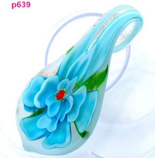 new style handmade flower lampwork Murano art glass beaded pendant