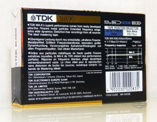 TDK MA X 90 aus 1990 Typ IV metal position Kassetten tape cassette NEW