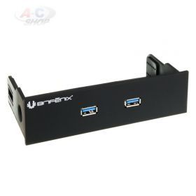 BitFenix USB 3.0 Front Panel, 2 Ports, 5,25, SofTouch   black