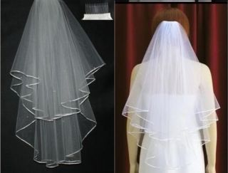 Beaded white wedding dress Bridal/Bridesmaid Veil +Comb
