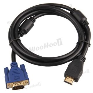 HDMI to 15 Pin VGA Male Converter Adater Monitor Video LCD HDTV Cable