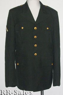 US Army Men Dress Green Uniform Jacket Coat 38 regular