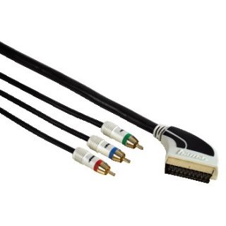 ProClass 5m Scart Stecker YUV 3x Cinch RGB Scart Kabel Komponenten
