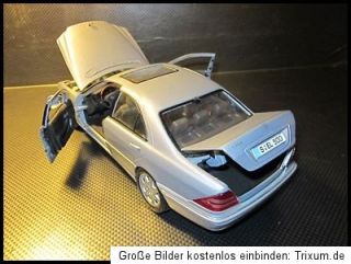 Mercedes / S Klasee / silber / 118 / Modellauto für Sammler