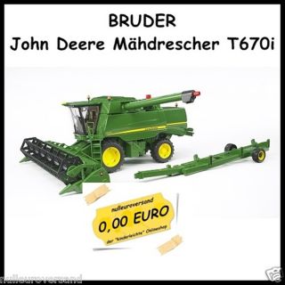 BRUDER JOHN DEERE MÄHDRESCHER T670i Ernte Bauernhof Sandkasten