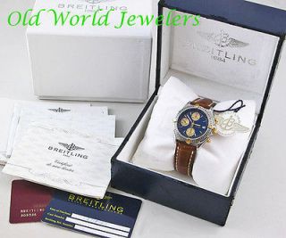 Breitling 18K/Stainless Steel Blue Angels Chronograph B13048 Blue Dial