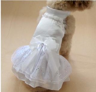 Pet Dog Strawberry Heart Apparel Clothes Costume Jeans Dress Skirt S M