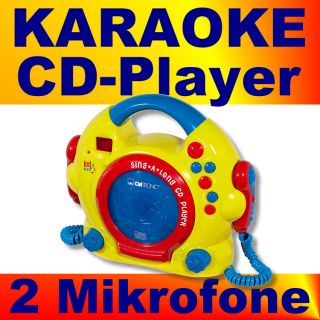 Clatronic CDK 676 Kinder Karaoke CD Player mit 2 Mikrofonen NEUWARE