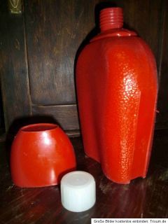 DDR Trinklflasche in rot mit Trinkbecher Ostalgie KULT