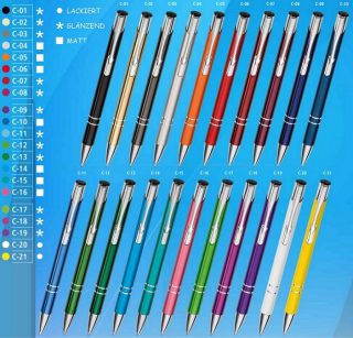 30 Kugelschreiber mit Gravur, Lasergravur nach Wunsch, individuelle
