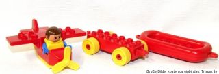 Lego Duplo Konvolut, Lok mit Batterie Antrieb Schienen, Flugzeug,Auto