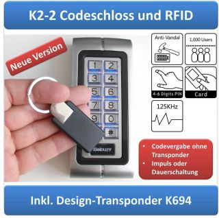 Codeschloss und RFID von Sebury, (K2 2+K694)
