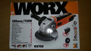 Worx DIY (orange) WX702 Winkelschleifer Leistung 710W Scheibe 125mm