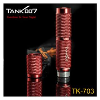 TANK007 TK 703 LED Taschenlampe rot inkl. Batterie