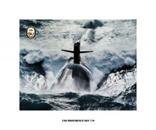 USS Providence SSN 719   Nuclear Attack Submarine , USN Navy Photo