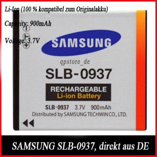 SLB 0937 SLB0937 Batterie fuer Samsung Kamera NV4 NV33 L730 L830 i8