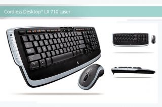Logitech Cordless Desktop LX710 Tastatur Maus Laser