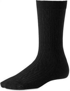 Cable Womens Wool Socks Casual Dress Black 10 711 SW711 S M L