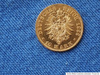 10,  Mark Gold Preussen Friedrich 1888 A (723)