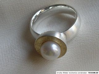 Designer Perlenring 925 Silber, Unikat GR 54,56,58 u.a.