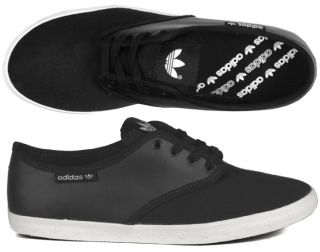 Adidas Schuhe Adria PS black schwarz leather/canvas Schnürer 38,38.5