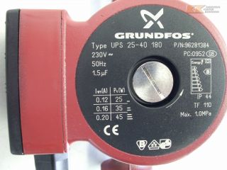 Grundfos UPS   25 40 180 mm Heizungs Umwälzpumpe #247