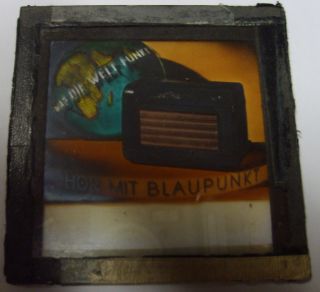Kinodia Werbedia Glasdia Blaupunkt Radio 1940 bis 1950