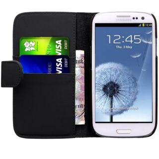 Samsung Galaxy S3 i9300 Buch Leder Tasche Case Hülle Stand Schale