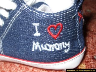 Baby Schuhe Gr. 17, Süße Baby Krabbelschuhe *NEU* LOVE MUMMY, DADDY