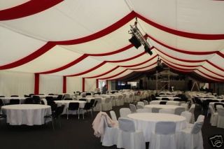 Zeltinnenhimmel Großraumdekorationen UNI Bänder für Hallen & Zelte