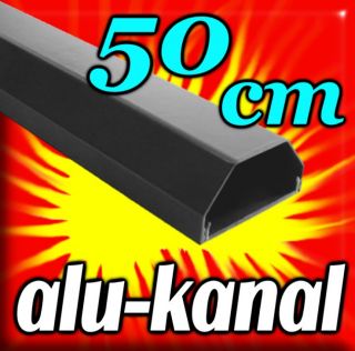 50cm ALU Kanal Kabelkanal Abdeckung Cover SCHWARZ 50 cm