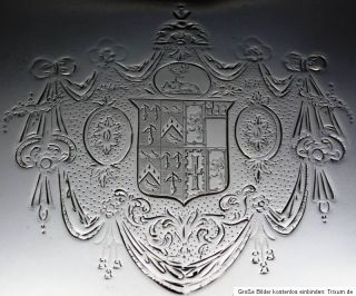 Tablett Silber Silbertablett salver tray Sterling silver London 1790 1