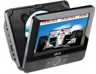 Akai ACVDS736T Tragbarer Auto DVD Spieler   2 x LCD 7 USB DivX