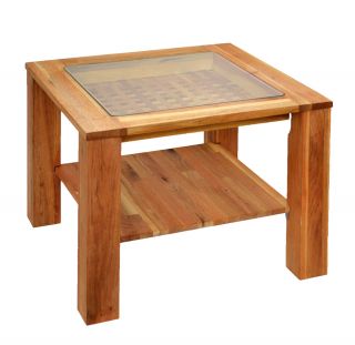 Couchtisch Ecktisch Beistelltisch Holztisch 60 x 60 cm Walnuss Massiv