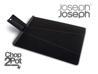 Joseph Joseph XL Chop2Pot PLUS klappbares Schneidebrett in Schwarz