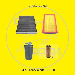 Filter Satz Inspektionspaket SEAT Leon/Toledo 1.9TDI AGR ALH AHU ASV